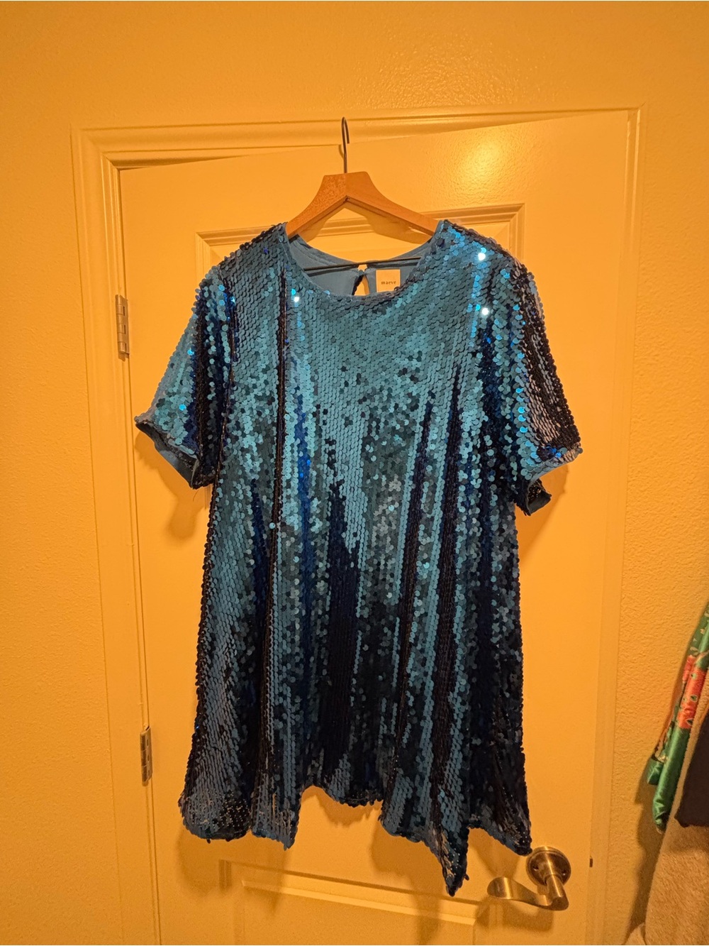 Maeve Royal Blue Sequin Mini Dress